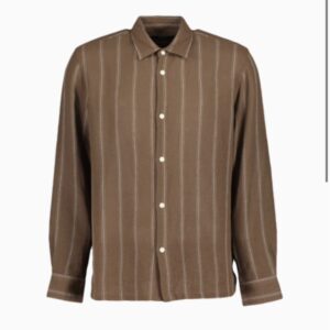 Chemise à rayures fines, ton sur ton